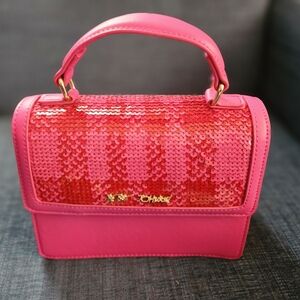 Betsey Johnson Pink and Red Sequin Women's Bag